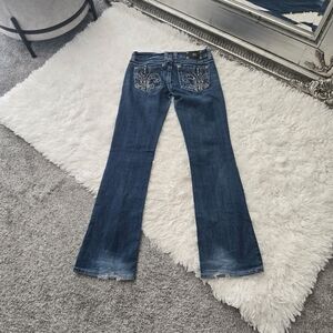 Women's Blue Embellished Jeans